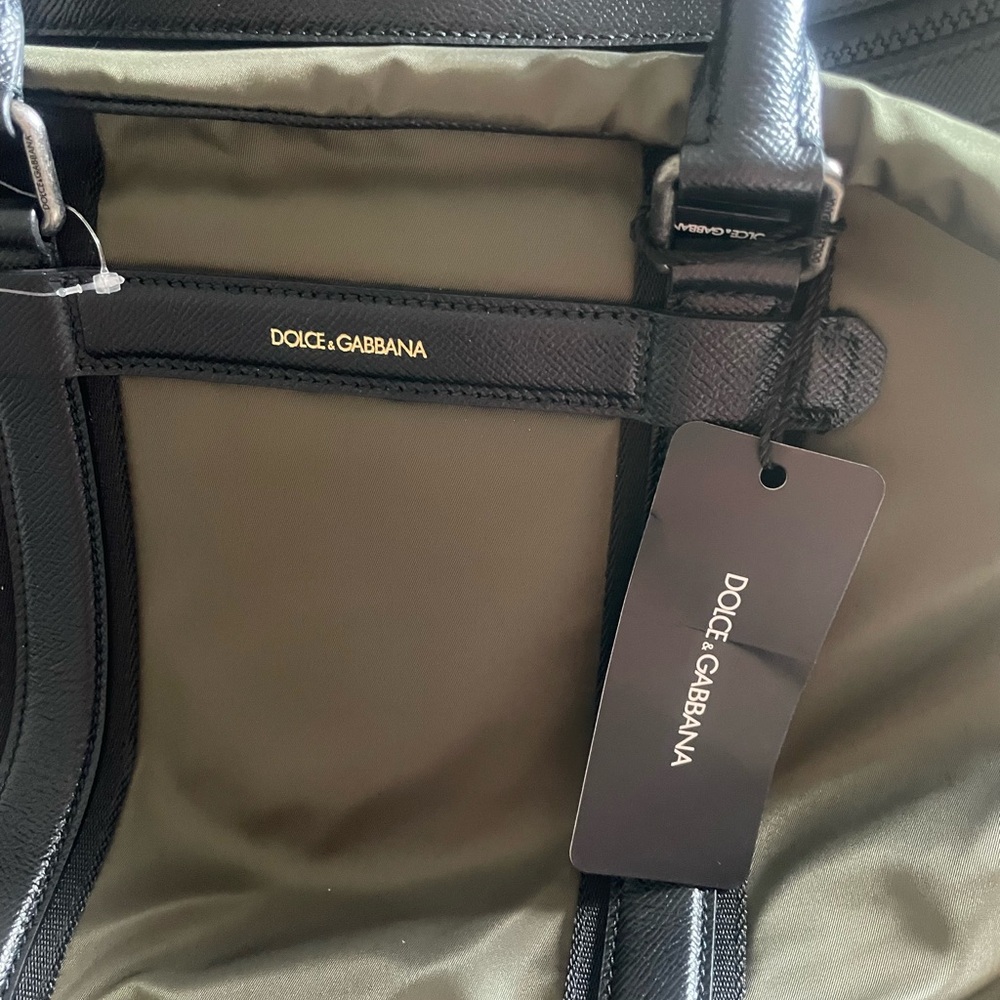 Dolce & Gabbana Unisex Green Nylon/Leather Duffle Bag - Picture 15 of 16